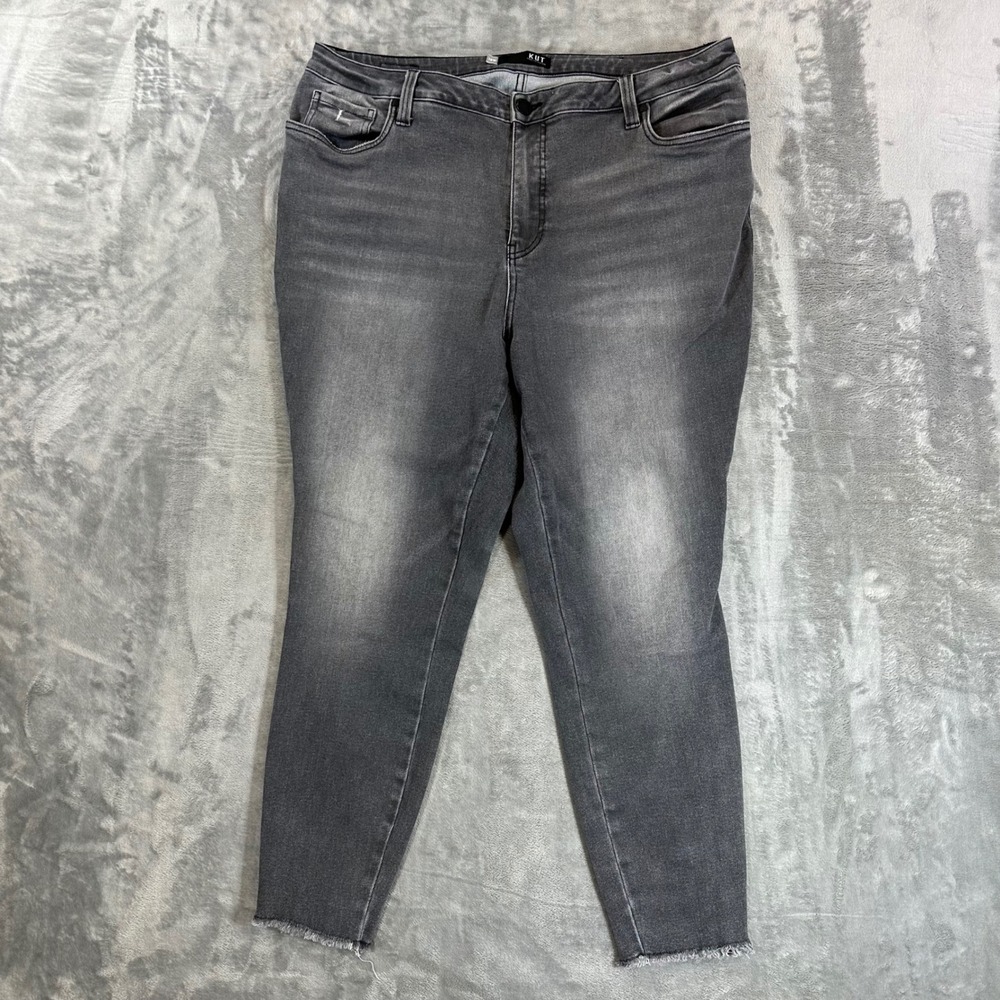 Kut‎ from the Kloth Donna Fab Ab Ankle Skinny Jeans Womens Size 18W Gray